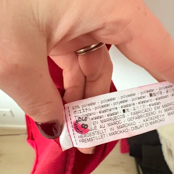 Zara Velvet Tube Dress Off Shoulder Crossover Red Size Small - Picture 12 of 12